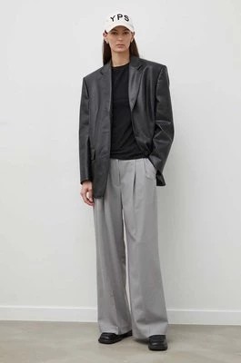 Zdjęcie produktu 2NDDAY spodnie 2ND Miles - Daily Sleek damskie kolor szary proste high waist 2000160151