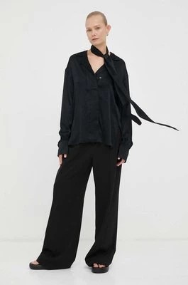 Zdjęcie produktu 2NDDAY spodnie damskie kolor czarny proste high waist