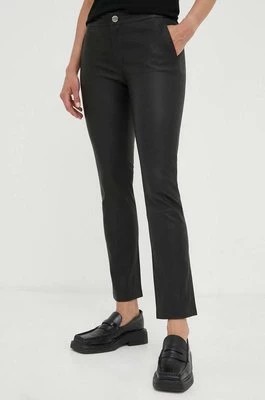 Zdjęcie produktu 2NDDAY spodnie skórzane Leya damskie kolor czarny proste medium waist