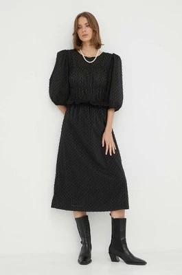 Zdjęcie produktu 2NDDAY sukienka kolor czarny midi rozkloszowana