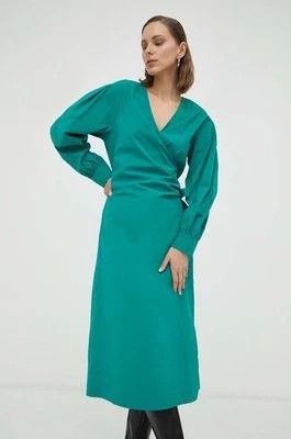 Zdjęcie produktu 2NDDAY sukienka kolor zielony midi prosta