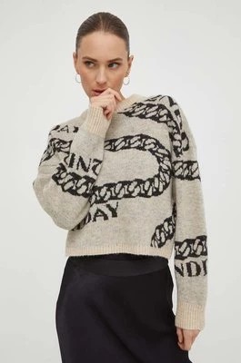 Zdjęcie produktu 2NDDAY sweter z domieszką wełny damski kolor beżowy