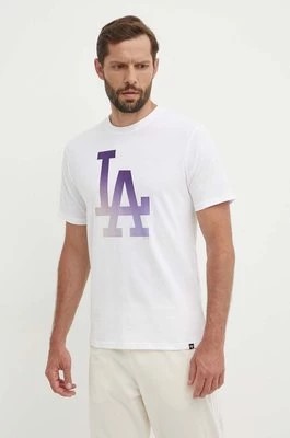 Zdjęcie produktu 47 brand t-shirt bawełniany MLB Los Angeles Dodgers męski kolor biały z nadrukiem BB012TEMECH618800WW