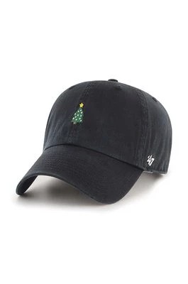 Zdjęcie produktu 47 brand czapka bawełniana kolor czarny z aplikacją