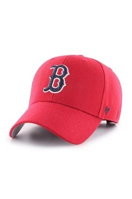 Zdjęcie produktu 47 brand Czapka MLB Boston Red Socks kolor czerwony z aplikacją