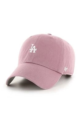 Zdjęcie produktu 47 brand Czapka MLB Los Angeles Dodgers kolor różowy z aplikacją B-BSRNR12GWS-QC