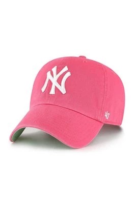 Zdjęcie produktu 47 brand czapka MLB New York Yankees kolor różowy z aplikacją