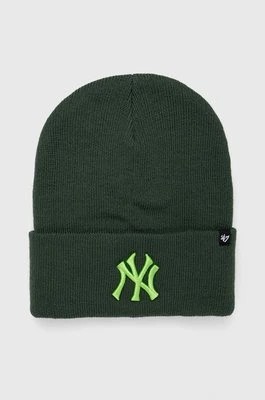 Zdjęcie produktu 47 brand czapka MLB New York Yankees kolor zielony z grubej dzianiny