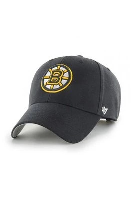 Zdjęcie produktu 47 brand Czapka NHL Boston Bruins kolor czarny z aplikacją H-MVP01WBV-BK