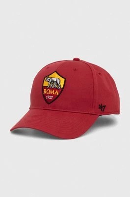 Zdjęcie produktu 47 brand czapka z daszkiem AS Roma kolor czerwony z aplikacją