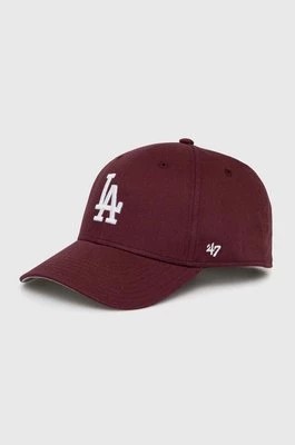 Zdjęcie produktu 47 brand czapka z daszkiem bawełniana dziecięca MLB Los Angeles Dodgers Raised Basic kolor bordowy z aplikacją BRAC12CTP