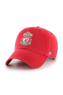 Zdjęcie produktu 47 brand czapka z daszkiem bawełniana Liverpool FC kolor czerwony z aplikacją EPL-RGW04GWS-RDB