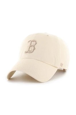 Zdjęcie produktu 47 brand czapka z daszkiem bawełniana MLB Boston Red Sox kolor beżowy z aplikacją B-NLRGW02GWS-NTA
