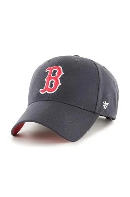 Zdjęcie produktu 47 brand czapka z daszkiem bawełniana MLB Boston Red Sox kolor granatowy z aplikacją