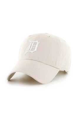 Zdjęcie produktu 47 brand czapka z daszkiem bawełniana MLB Detroit Tigers kolor beżowy z aplikacją