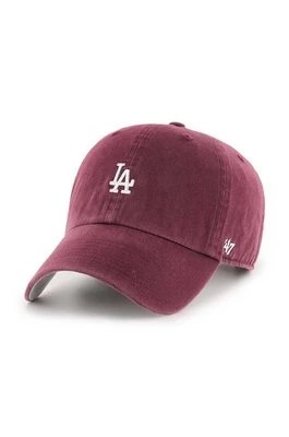 Zdjęcie produktu 47 brand czapka z daszkiem bawełniana MLB Los Angeles Dodgers kolor bordowy z aplikacją B-BSRNR12GWS-KMA
