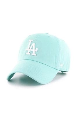 Zdjęcie produktu 47 brand czapka z daszkiem bawełniana MLB Los Angeles Dodgers kolor turkusowy z aplikacją B-RGW12GWSNL-TFC