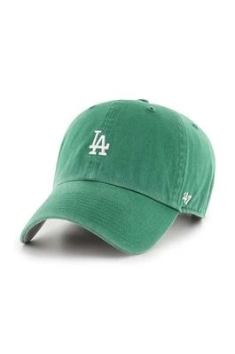 Zdjęcie produktu 47 brand czapka z daszkiem bawełniana MLB Los Angeles Dodgers kolor zielony z aplikacją B-BSRNR12GWS-KYA