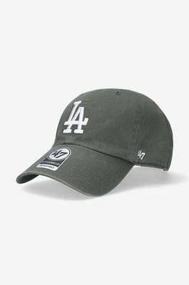 Zdjęcie produktu 47 brand czapka z daszkiem bawełniana MLB Los Angeles Dodgers kolor zielony z aplikacją B-RGW12GWSNL-MSG