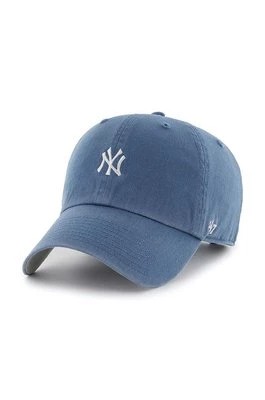 Zdjęcie produktu 47 brand czapka z daszkiem bawełniana MLB New York Yankees kolor niebieski z aplikacją B-BSRNR17GWS-TB