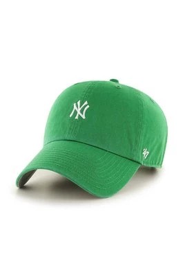 Zdjęcie produktu 47 brand czapka z daszkiem bawełniana MLB New York Yankees kolor zielony z aplikacją B-BSRNR17GWS-KY