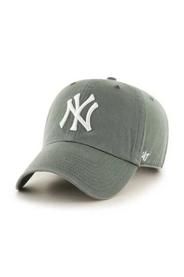 Zdjęcie produktu 47 brand czapka z daszkiem bawełniana MLB New York Yankees kolor zielony z aplikacją B-RGW17GWS-MSA