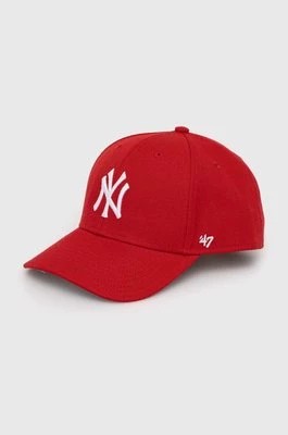 Zdjęcie produktu 47 brand czapka z daszkiem dziecięca MLB New York Yankees kolor czerwony z aplikacją BMVP17WBV