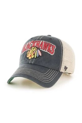 Zdjęcie produktu 47 brand czapka z daszkiem NHL Chicago Blackhawks kolor niebieski z aplikacją H-TSCLA04LAP-VB