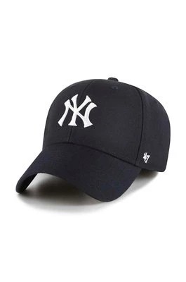 Zdjęcie produktu 47 brand czapka z daszkiem z domieszką wełny MLB New York Yankees kolor granatowy z aplikacją B-MVPSP17WBP-NYC