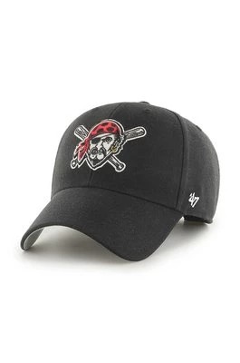 Zdjęcie produktu 47 brand czapka z daszkiem z domieszką wełny MLB Pittsburgh Pirates kolor czarny z aplikacją B-MVP20WBV-BKO