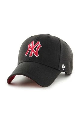 Zdjęcie produktu 47 brand czapka z domieszką wełny MLB New York Yankees kolor czarny z aplikacją