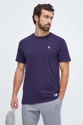 Zdjęcie produktu 47 brand t-shirt bawełniany MLB Los Angeles Dodgers męski kolor granatowy gładki