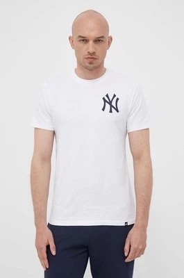 Zdjęcie produktu 47 brand t-shirt bawełniany MLB New York Yankees kolor biały z nadrukiem