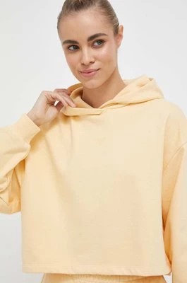 Zdjęcie produktu 4F bluza damska kolor żółty z kapturem gładka