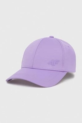 Zdjęcie produktu 4F czapka z daszkiem kolor fioletowy gładka