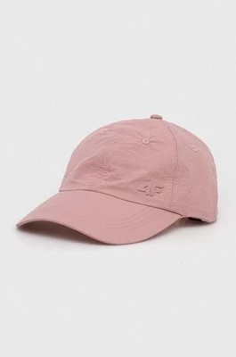 Zdjęcie produktu 4F czapka z daszkiem kolor różowy gładka