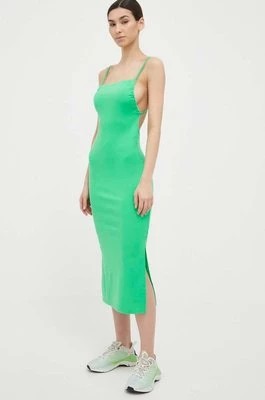 Zdjęcie produktu 4F sukienka kolor zielony maxi dopasowana