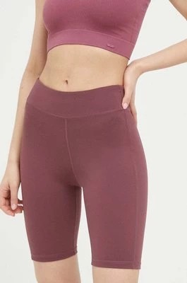 Zdjęcie produktu 4F szorty damskie kolor fioletowy gładkie high waist