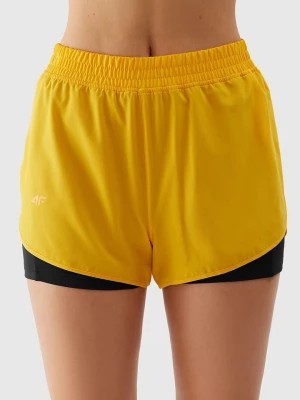 Zdjęcie produktu 4F Szorty sportowe w kolorze czarno-żółtym rozmiar: XS