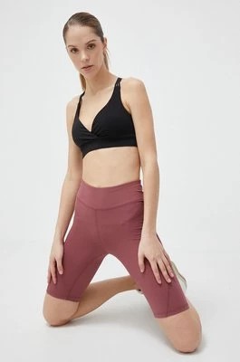 Zdjęcie produktu 4F szorty treningowe kolor różowy gładkie high waist