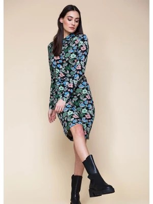 Zdjęcie produktu 4funkyflavours Sukienka "Hypertension" w kolorze czarnym ze wzorem rozmiar: XL