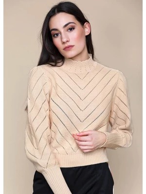 Zdjęcie produktu 4funkyflavours Sweter "My Jinji" w kolorze beżowym rozmiar: XL