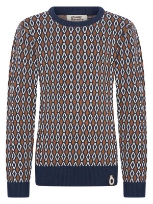 Zdjęcie produktu 4funkyflavours Sweter "Theme" w kolorze jasnobrązowo-granatowym rozmiar: 146/152