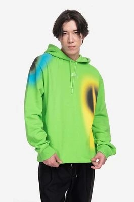 Zdjęcie produktu A-COLD-WALL* bluza bawełniana Hypergraphic męska kolor zielony z kapturem wzorzysta ACWMW089-LIMEGREEN
