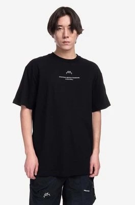 Zdjęcie produktu A-COLD-WALL* t-shirt bawełniany Brutalist SS T-Shirt kolor czarny z nadrukiem ACWMTS103-BONE