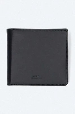 Zdjęcie produktu A.P.C. portfel skórzany New Portefeuille kolor czarny PXAWV.H63340-BLACK