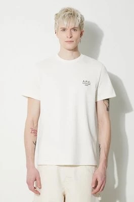 Zdjęcie produktu A.P.C. t-shirt bawełniany T-Shirt New Raymond męski kolor beżowy gładki COEZC.H26247.AAG