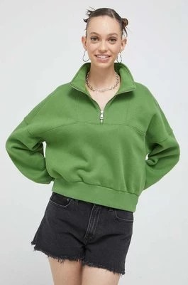 Zdjęcie produktu Abercrombie & Fitch bluza damska kolor zielony gładka