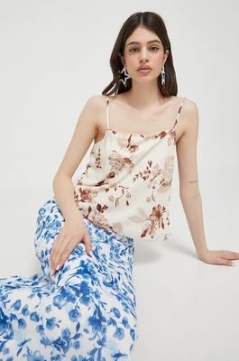 Zdjęcie produktu Abercrombie & Fitch bluzka damska kolor brązowy wzorzysta