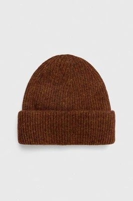 Zdjęcie produktu Abercrombie & Fitch czapka kolor brązowy z grubej dzianiny